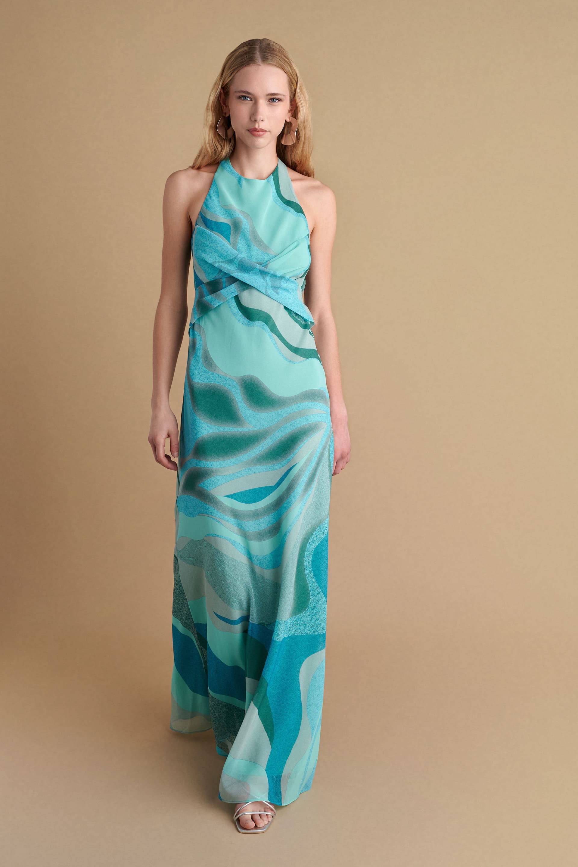 Φόρεμα μάξι εμπριμέ - Πολύχρωμο