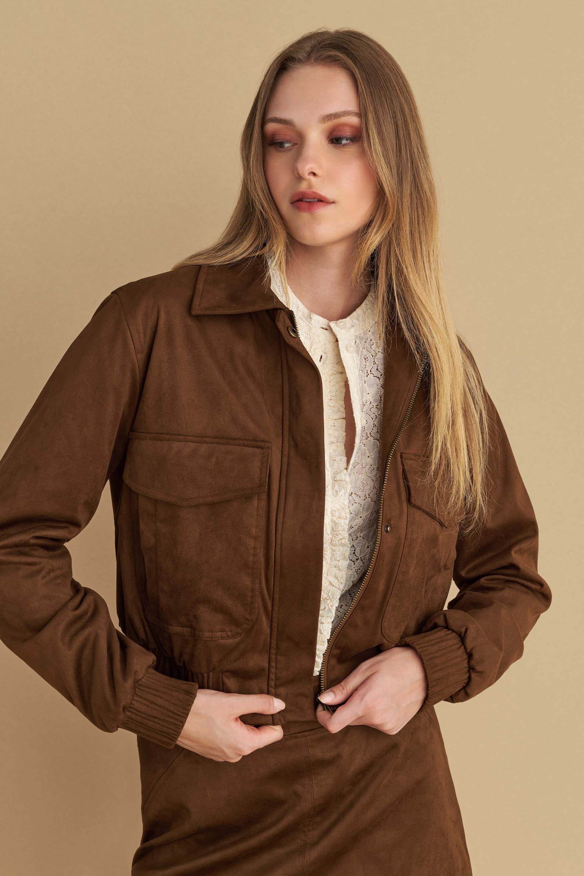 Bomber σουέτ - CHOCOLATE