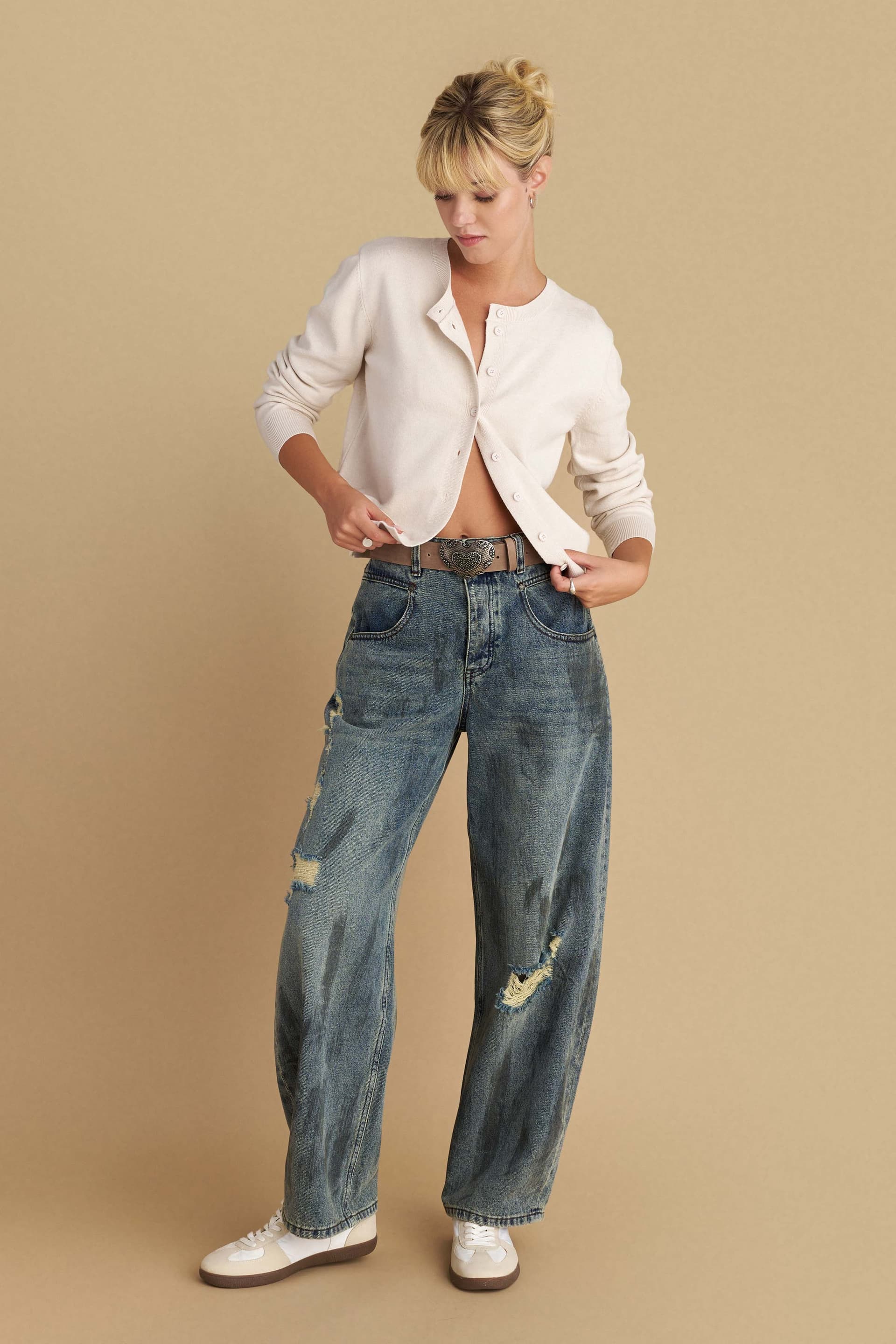 Τζιν παντελόνι balloon με σκισίματα - DIRTY