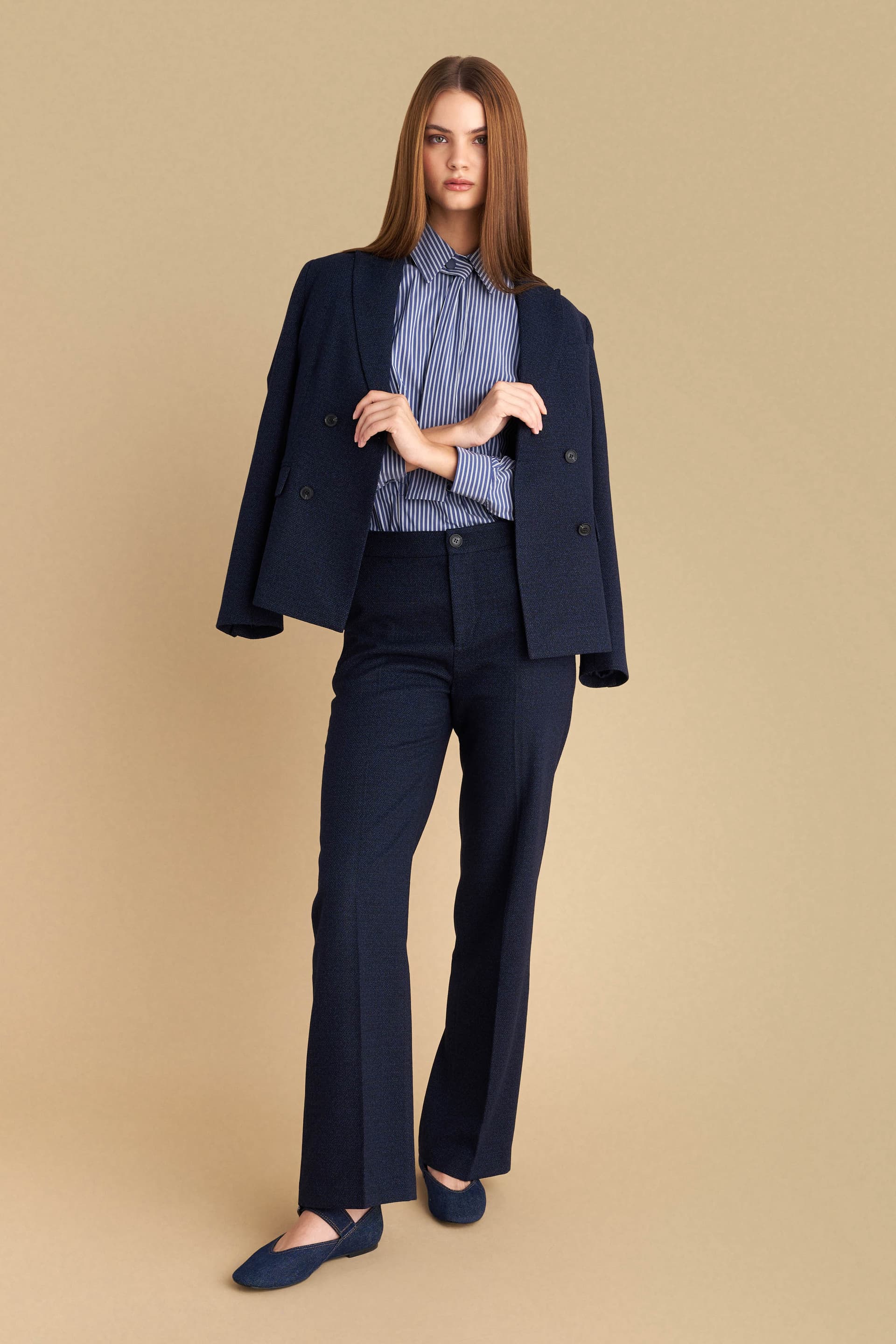 Παντελόνι formal καμπάνα - Μπλε