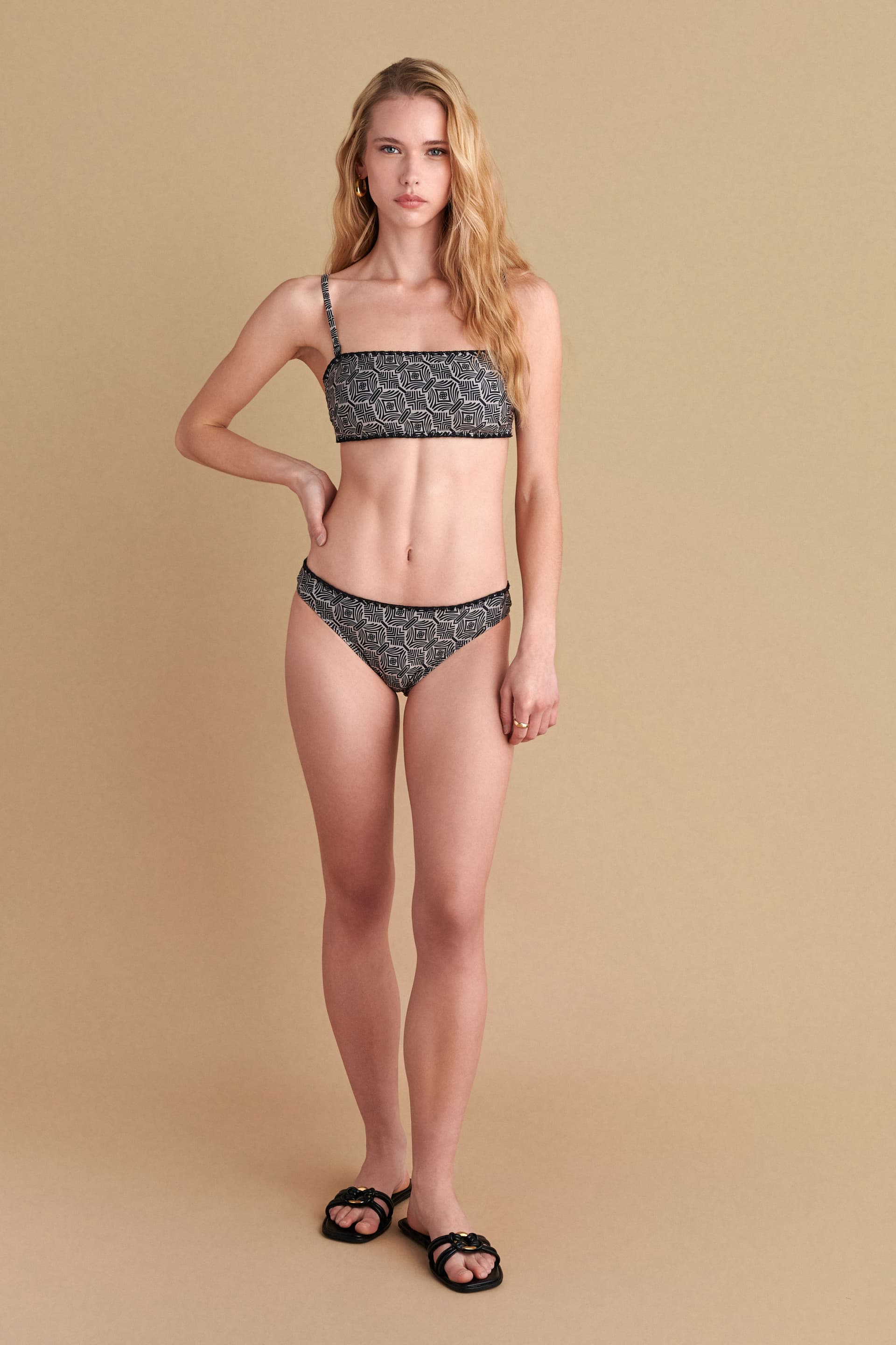 Μαγιό bikini boho με αποσπόμενες τιράντες - Πολύχρωμο