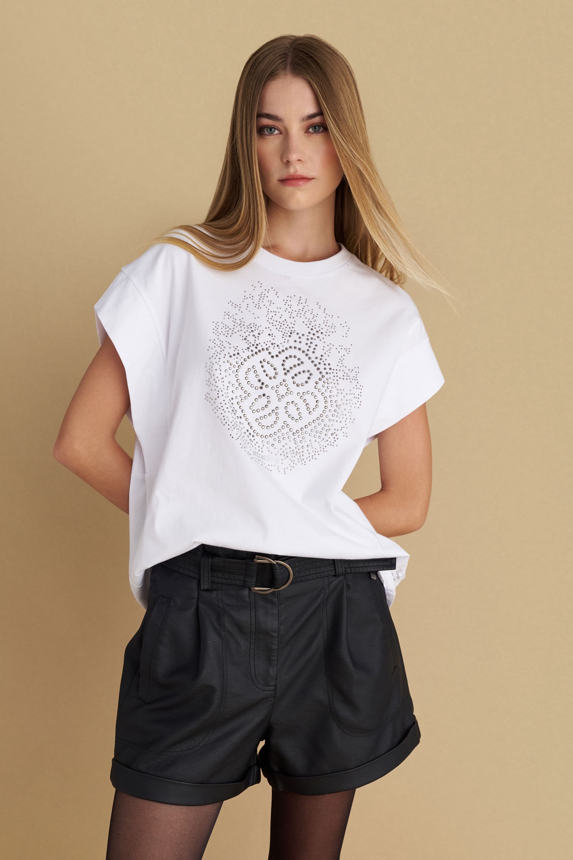 Μπλούζα με στρας - Λευκό