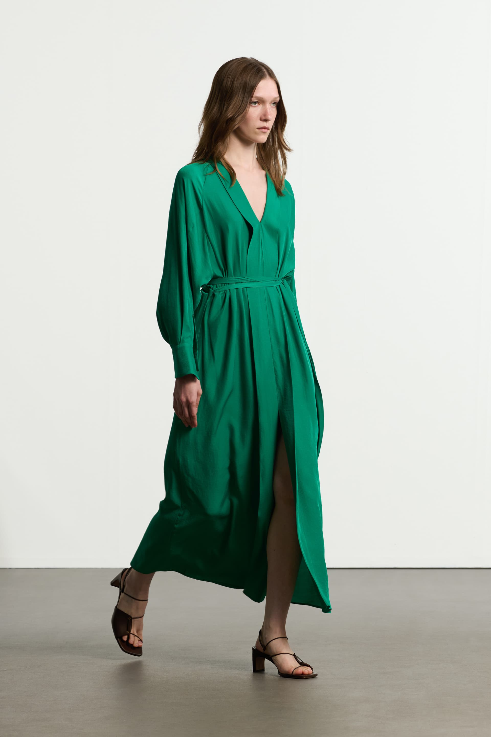 Μίντι φόρεμα κιμονό - Πράσινο