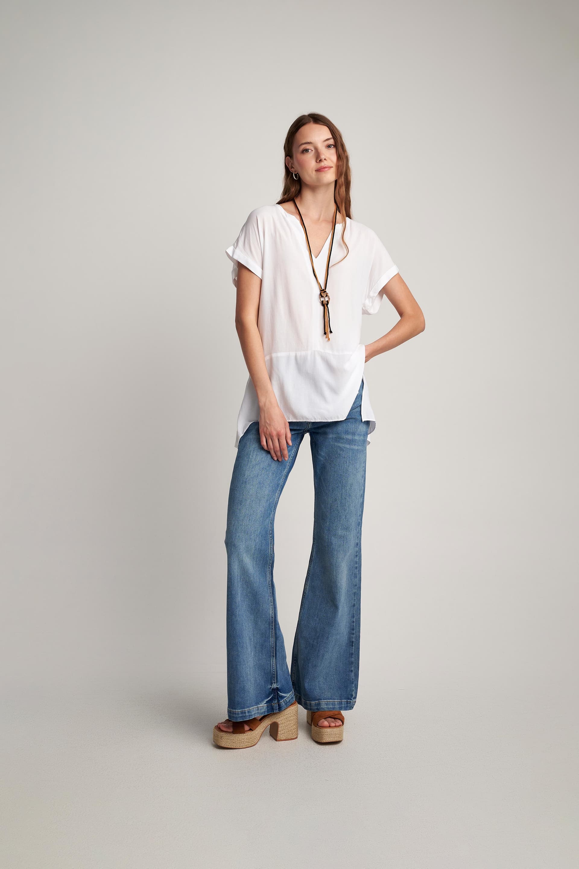 Τουνίκ με αξεσουάρ - Λευκό