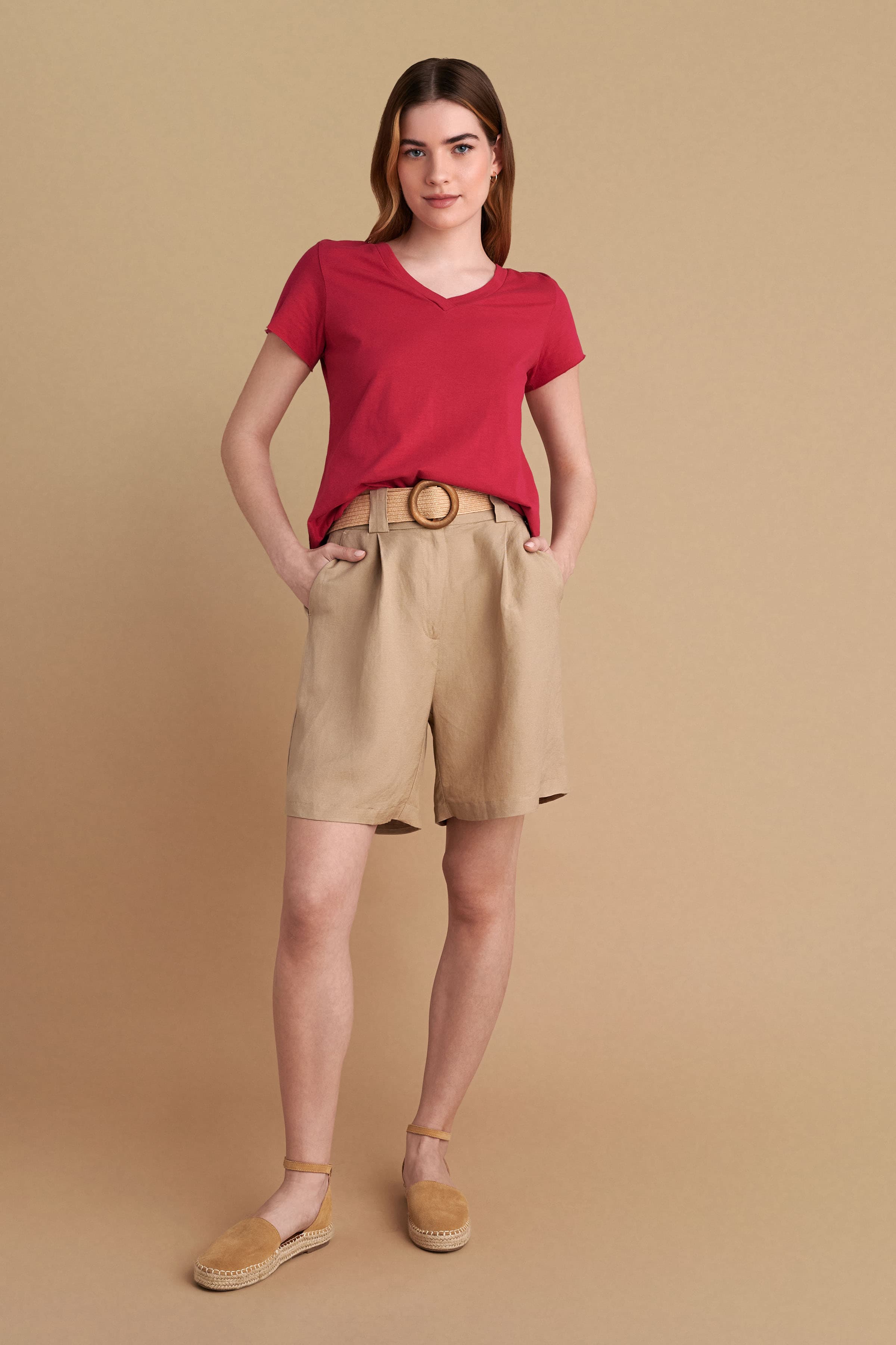 Μπλούζα μονόχρωμη basic - FUCHSIA