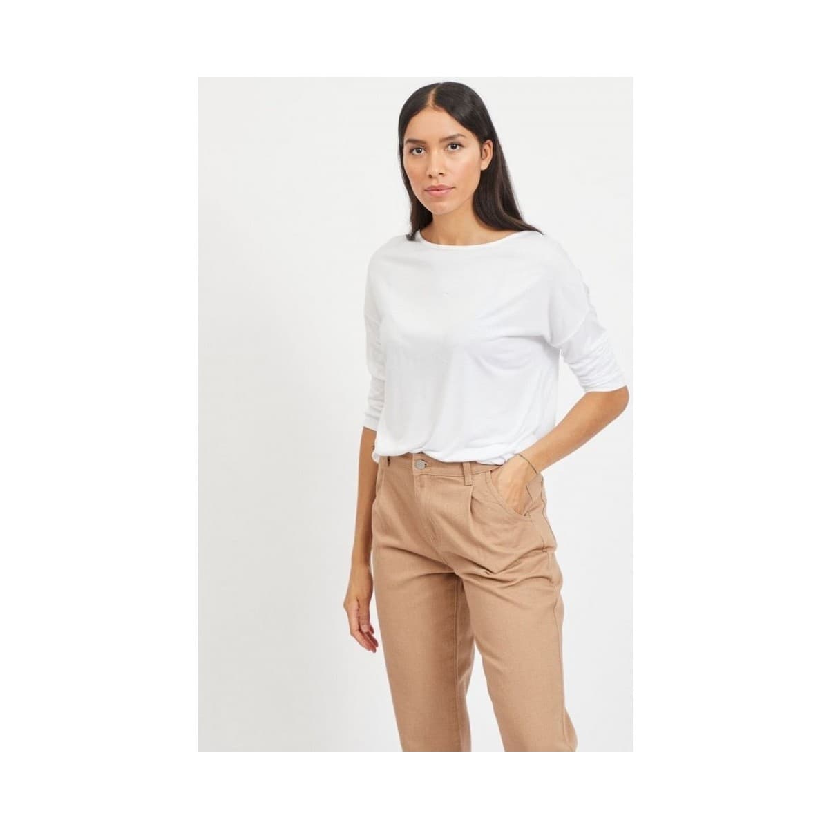 Μπλούζα Vila Scoop Top O Neck - White