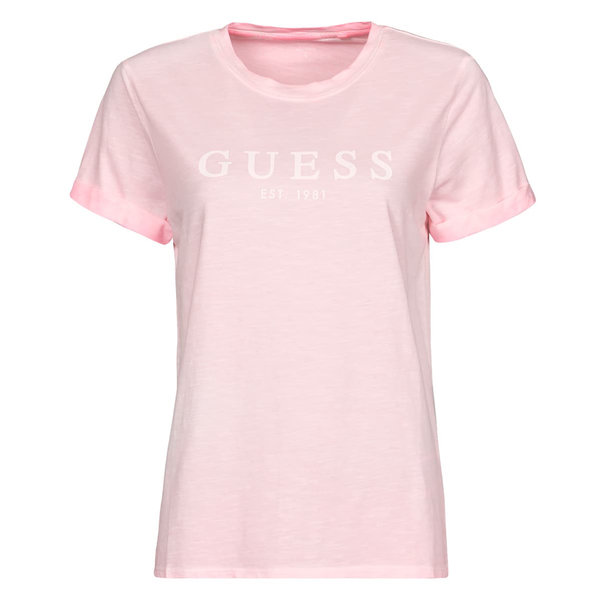 T-shirt με κοντά μανίκια Guess ES SS GUESS 1981 ROLL CUFF TEE