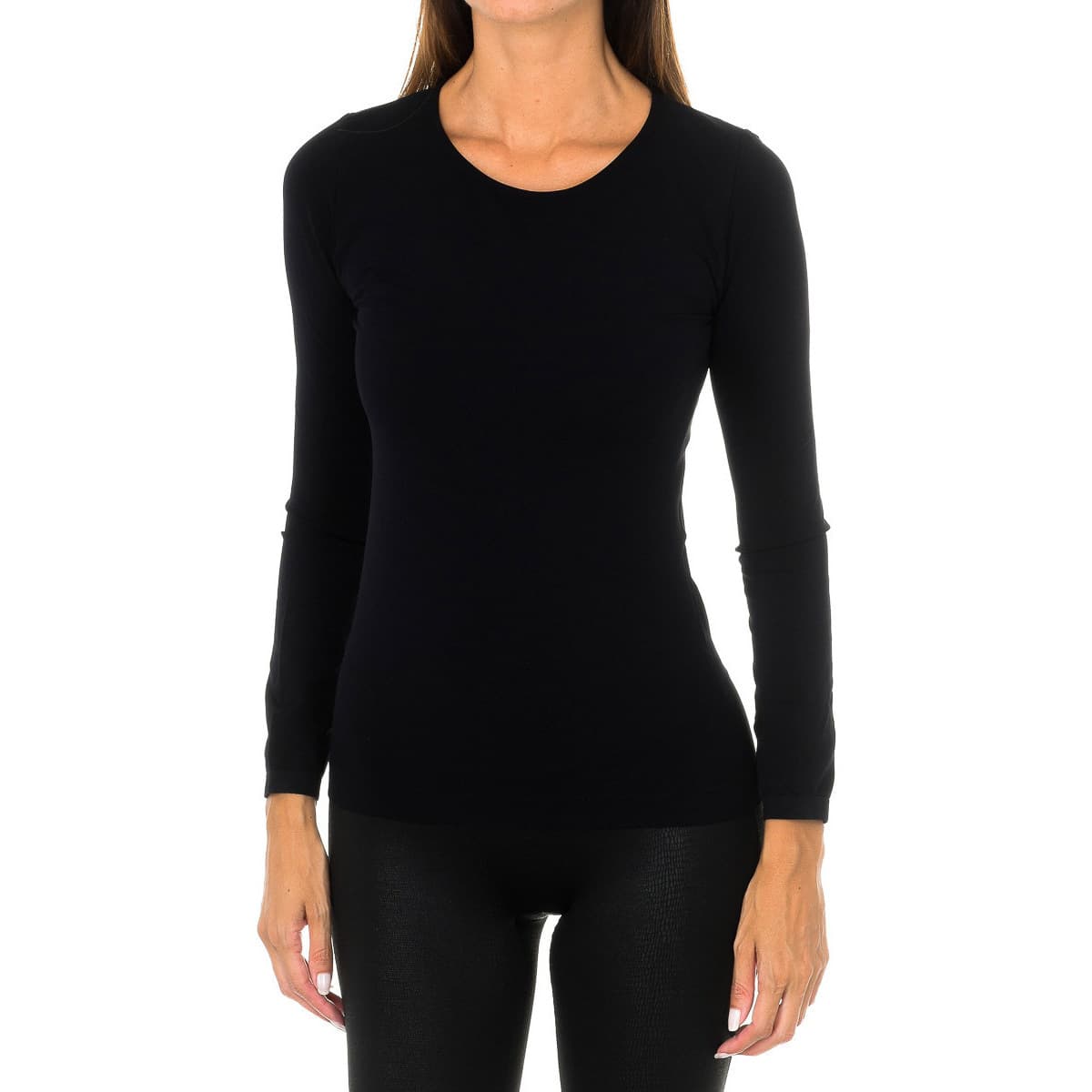 Μπλουζάκια με μακριά μανίκια Intimidea 210262-NERO