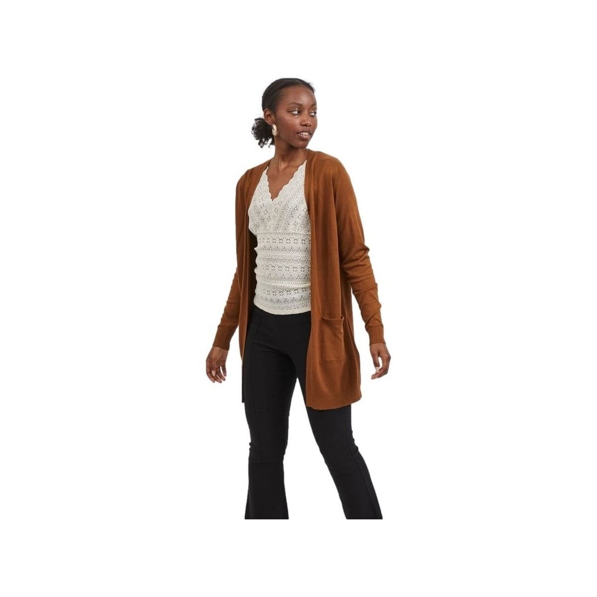 Πουλόβερ Vila Jeneve Cardigan - Toffee