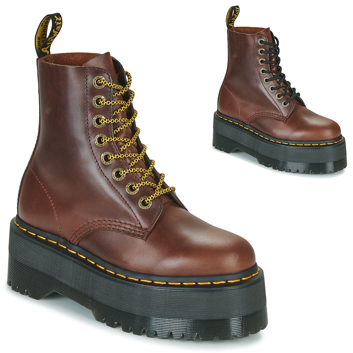 Μπότες Dr. Martens 1460 PASCAL MAX DARK BROWN