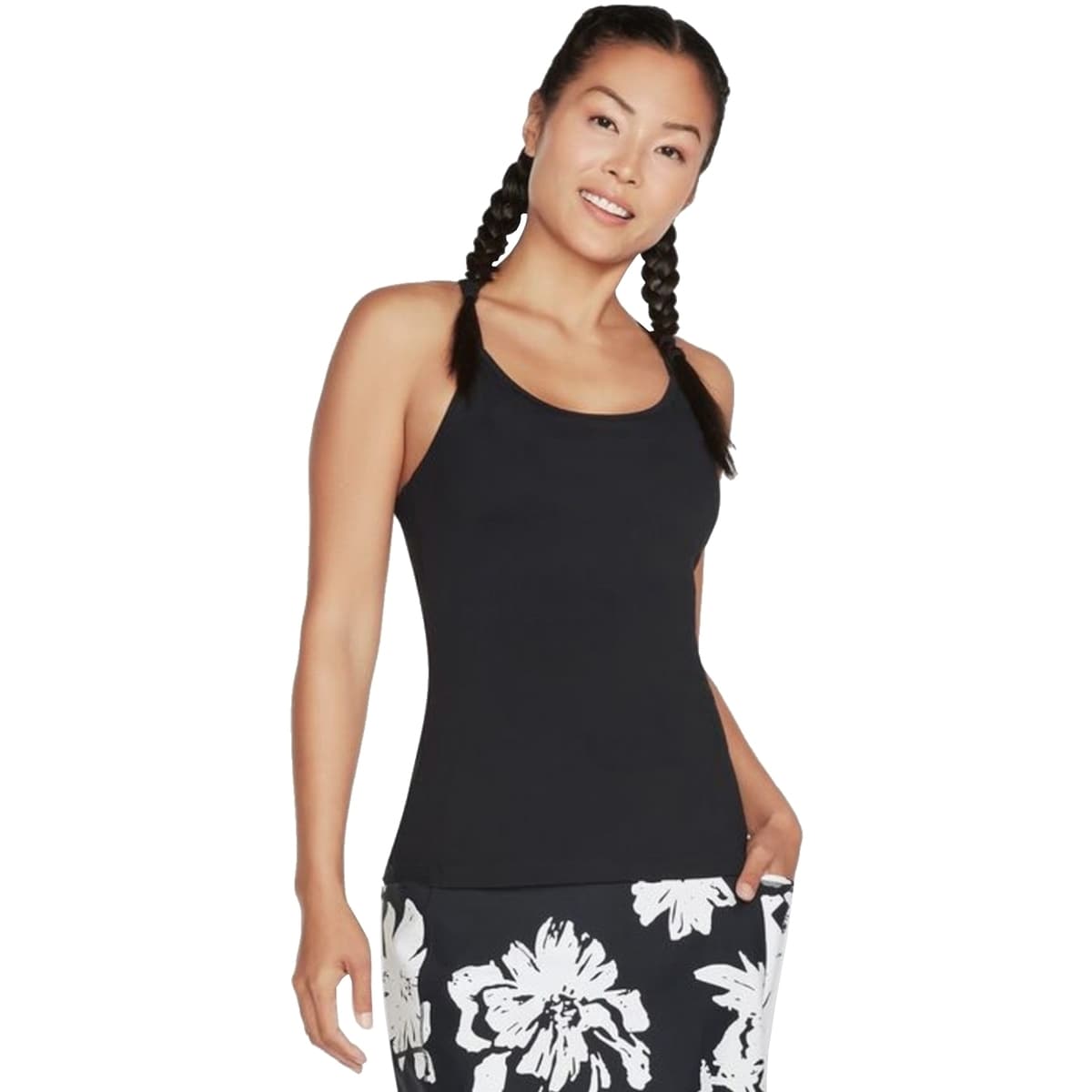 T-shirt με κοντά μανίκια Skechers Go Walk Racerback Shelf Bra Cami