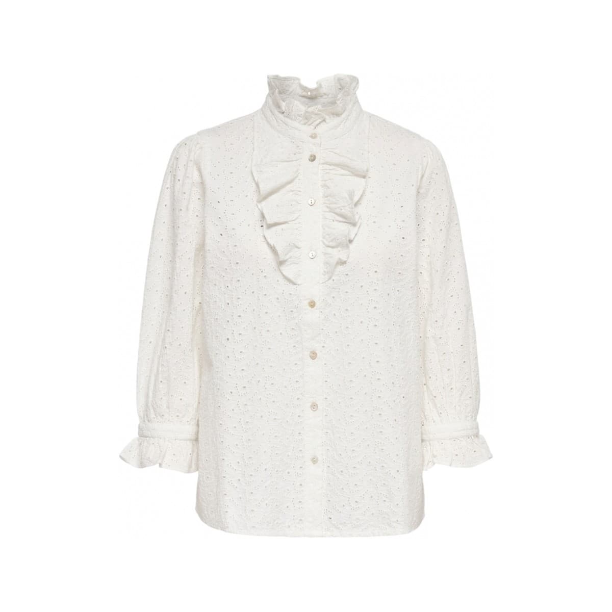 Μπλούζα La Strada Camisa Neela Broderie - Star White