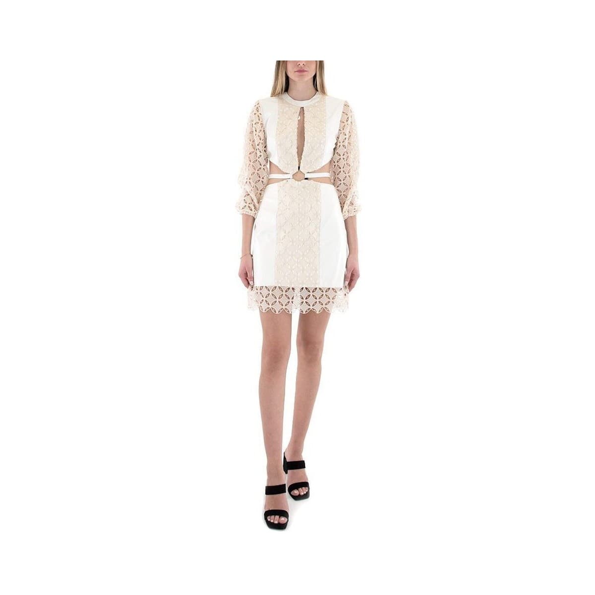 Φορέματα Lace FAUX LEATHER DRESS WOMEN