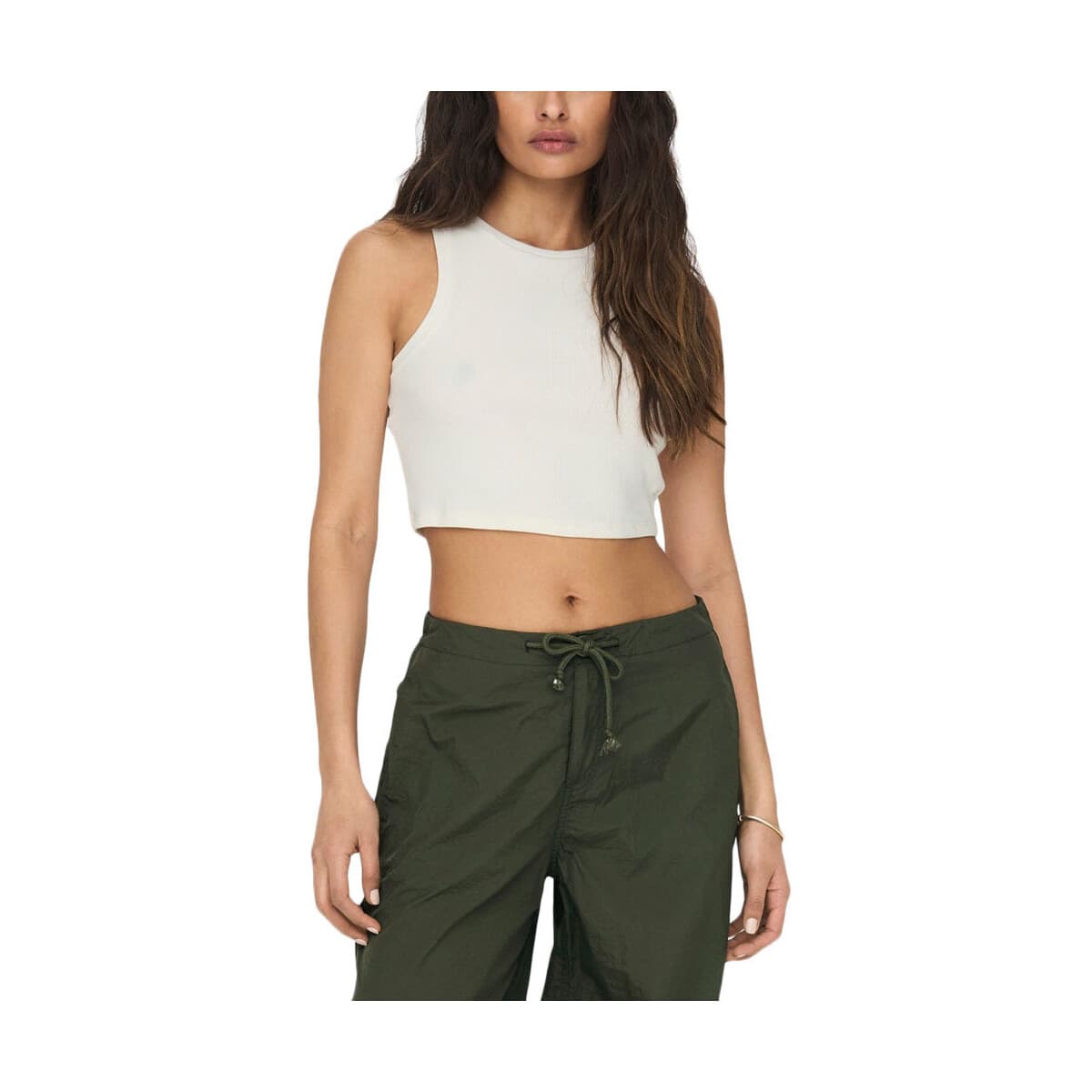 Μπλουζάκια με μακριά μανίκια Only ONLVILMA CROP TOP WOMEN