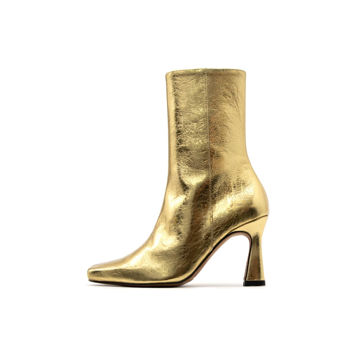 Μποτάκια/Low boots Angel Alarcon METALLIC LEATHER HIGH HEEL ANKLE BOOTS WOMEN