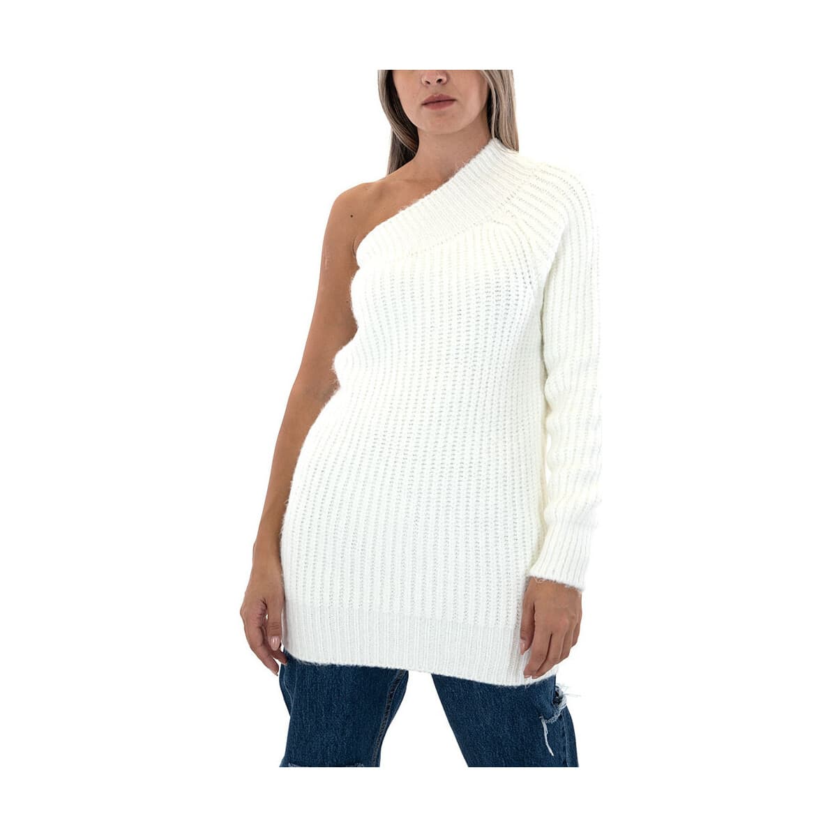Μπλουζάκια με μακριά μανίκια Tailor Made ONE SLEEVE SHOULDER OFF SWEATER WOMEN