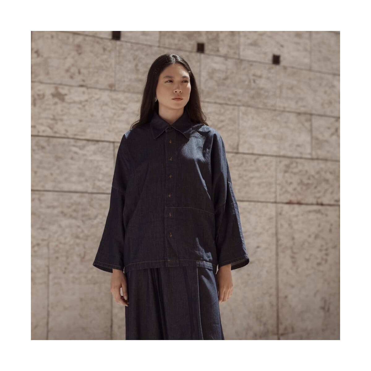 Μπλούζα 10 To 10 Denim Shirt - Dark Denim