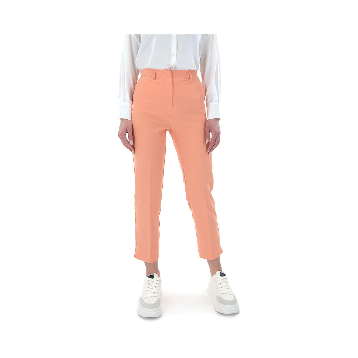 Παντελόνια My T Wearables HIGH WAIST CROP TAPERED FIT PANTS WOMEN