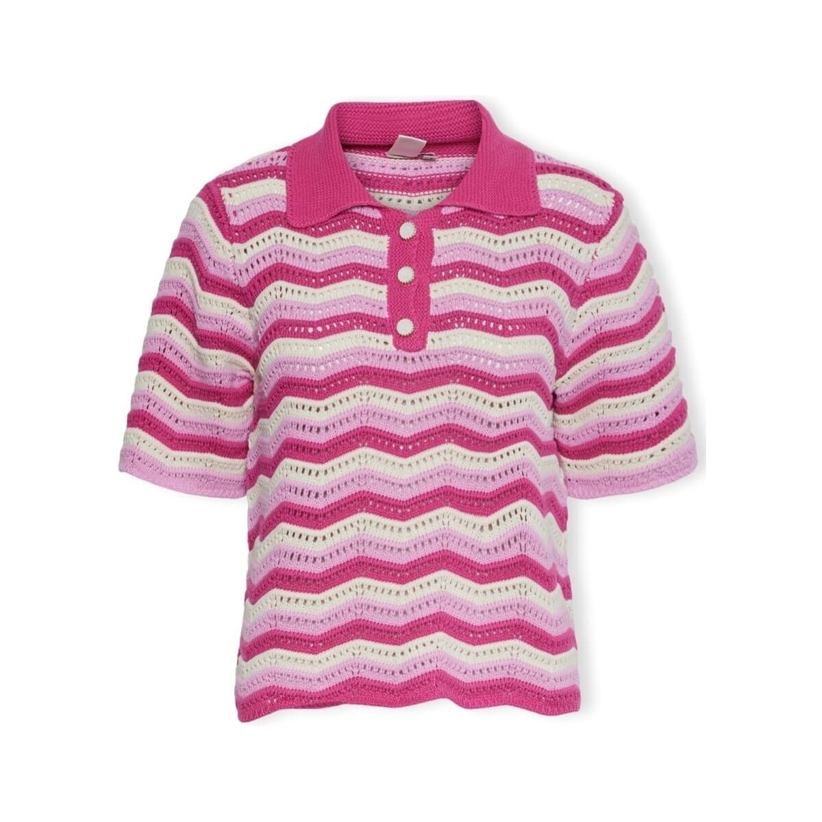 Μπλούζα Y.a.s YAS Furo Knit S/S - Birch/Pastel Lavender