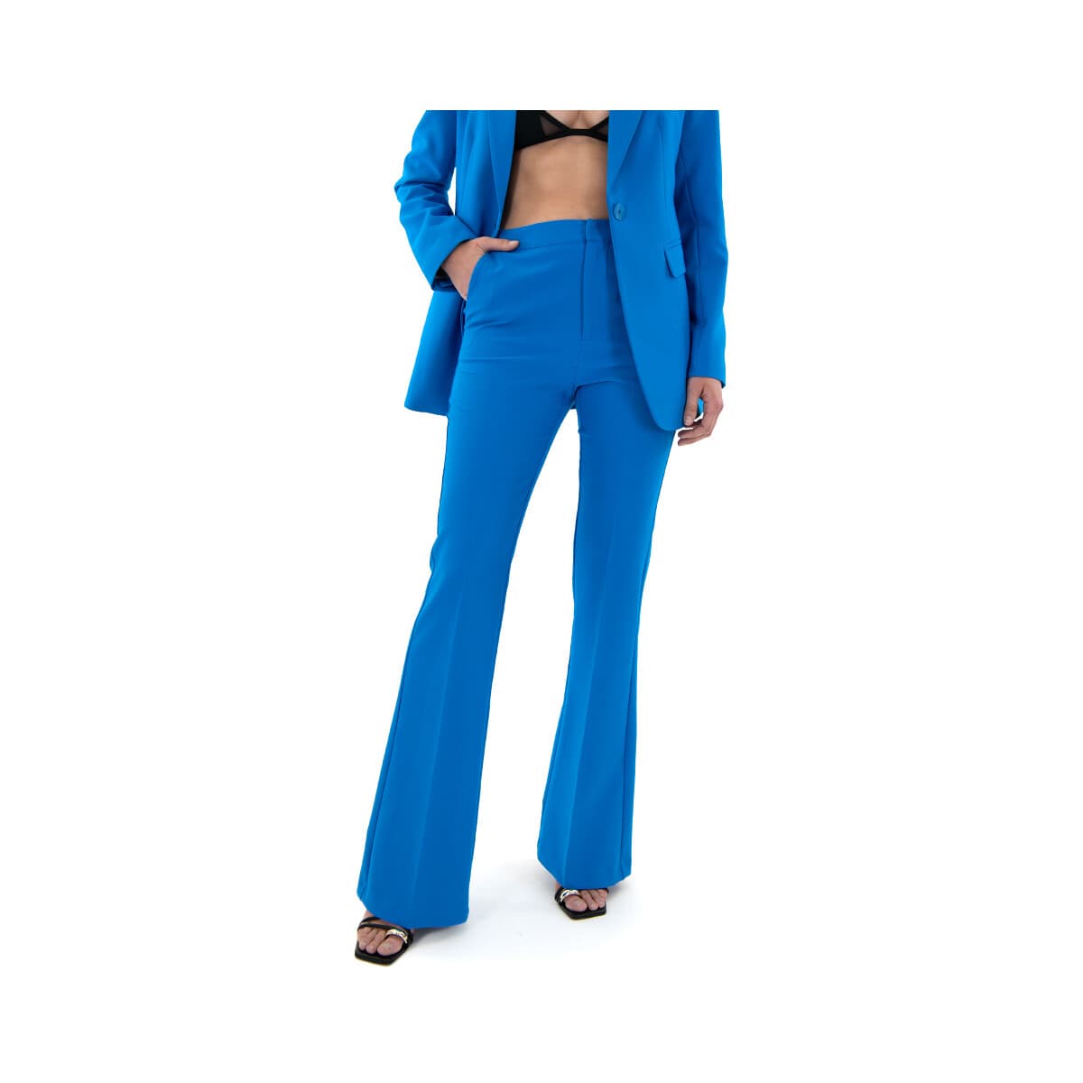 Παντελόνια Twenty-29 PLEATED HIGH WAIST BOOTCUT FIT PANTS WOMEN