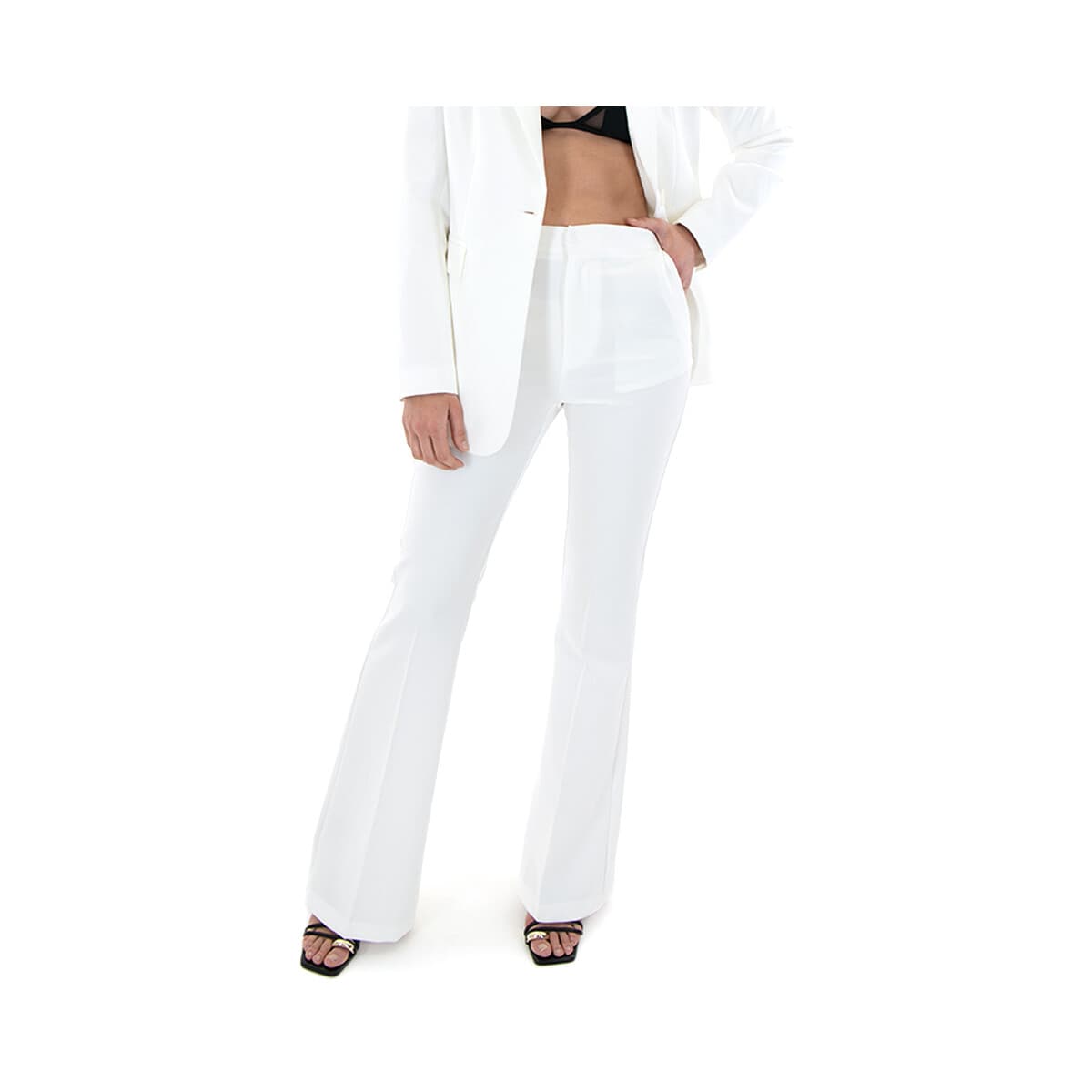 Παντελόνια Twenty-29 PLEATED HIGH WAIST BOOTCUT FIT PANTS WOMEN