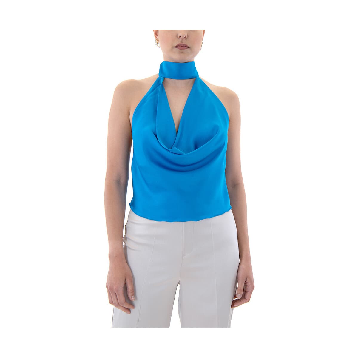 Μπλουζάκια με μακριά μανίκια Studio 83 CHLOE SATIN SLEEVELESS TOP WOMEN