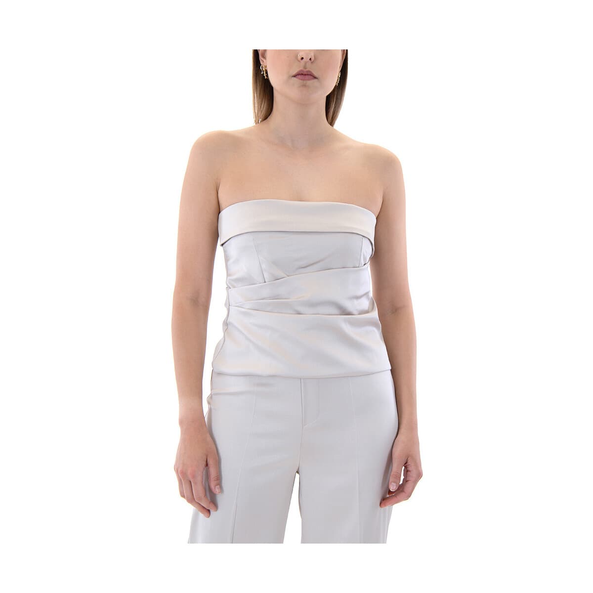 Μπλουζάκια με μακριά μανίκια My T Wearables SATIN STRAPLESS TOP WOMEN