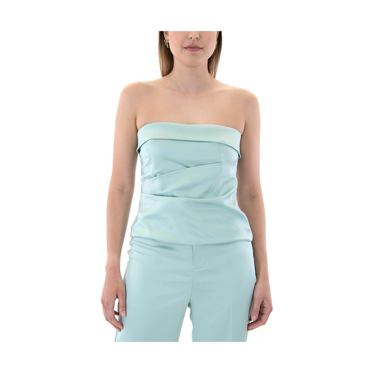 Μπλουζάκια με μακριά μανίκια My T Wearables SATIN STRAPLESS TOP WOMEN