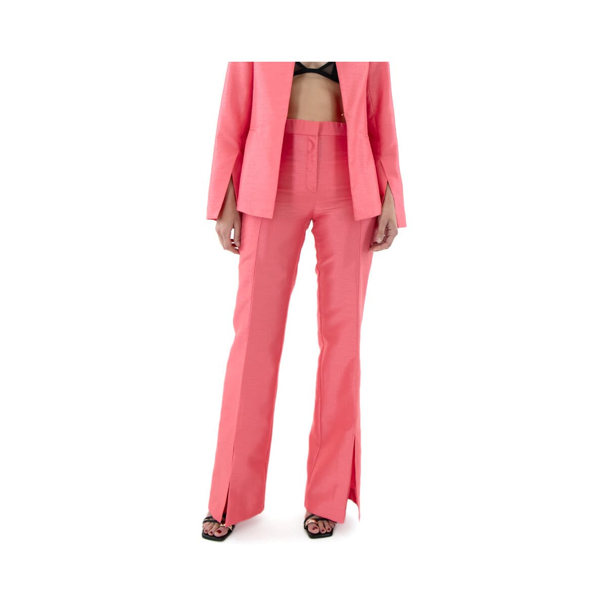 Παντελόνια C.manolo HIGH WAIST STRAIGHT FIT PANTS WOMEN