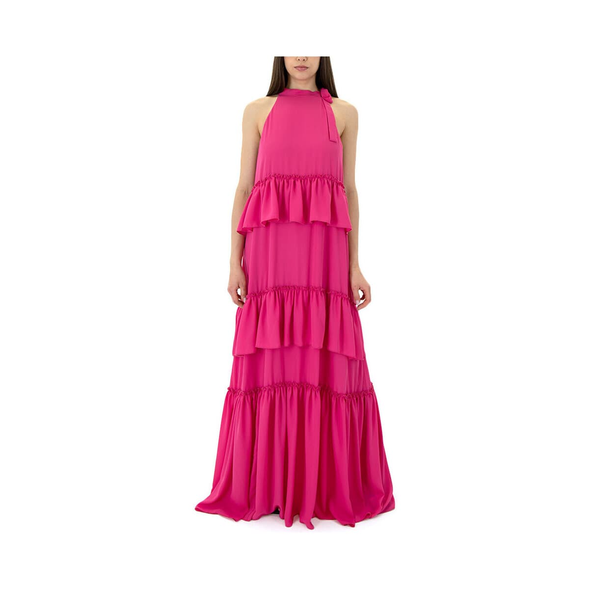 Φορέματα Dolce Domenica ARABELLA GEORGETTE RUFFLES MAXI DRESS WOMEN