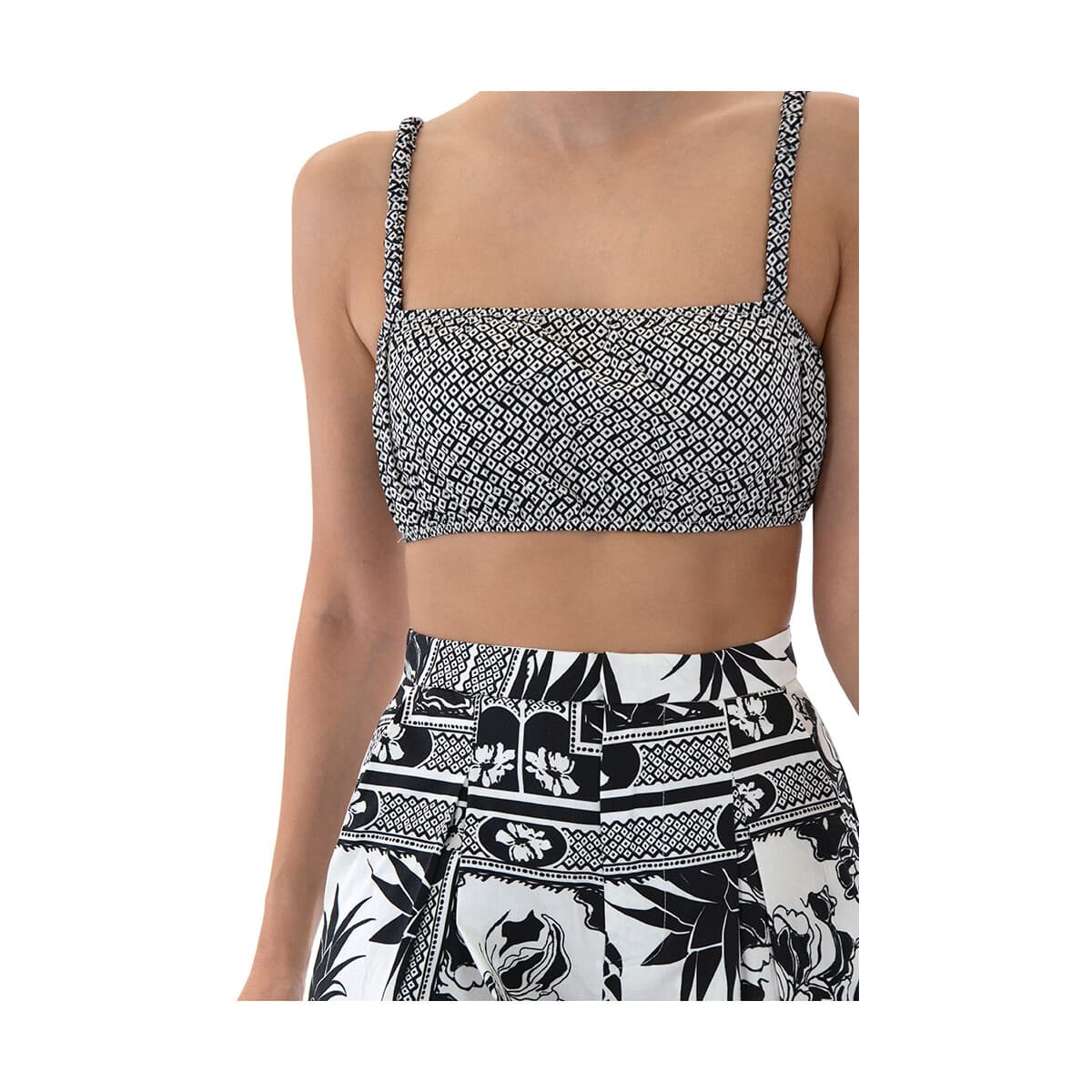Μπλουζάκια με μακριά μανίκια Matchbox PRINTED BUSTIER TOP WOMEN