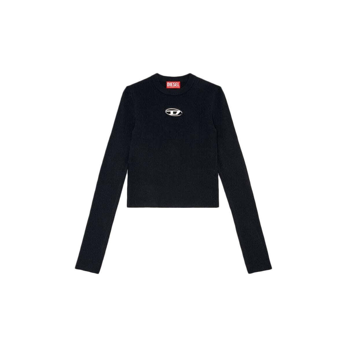 Μπλουζάκια με μακριά μανίκια Diesel M-VALARI KNIT RIB D LOGO LONGSLEEVE TOP WOMEN