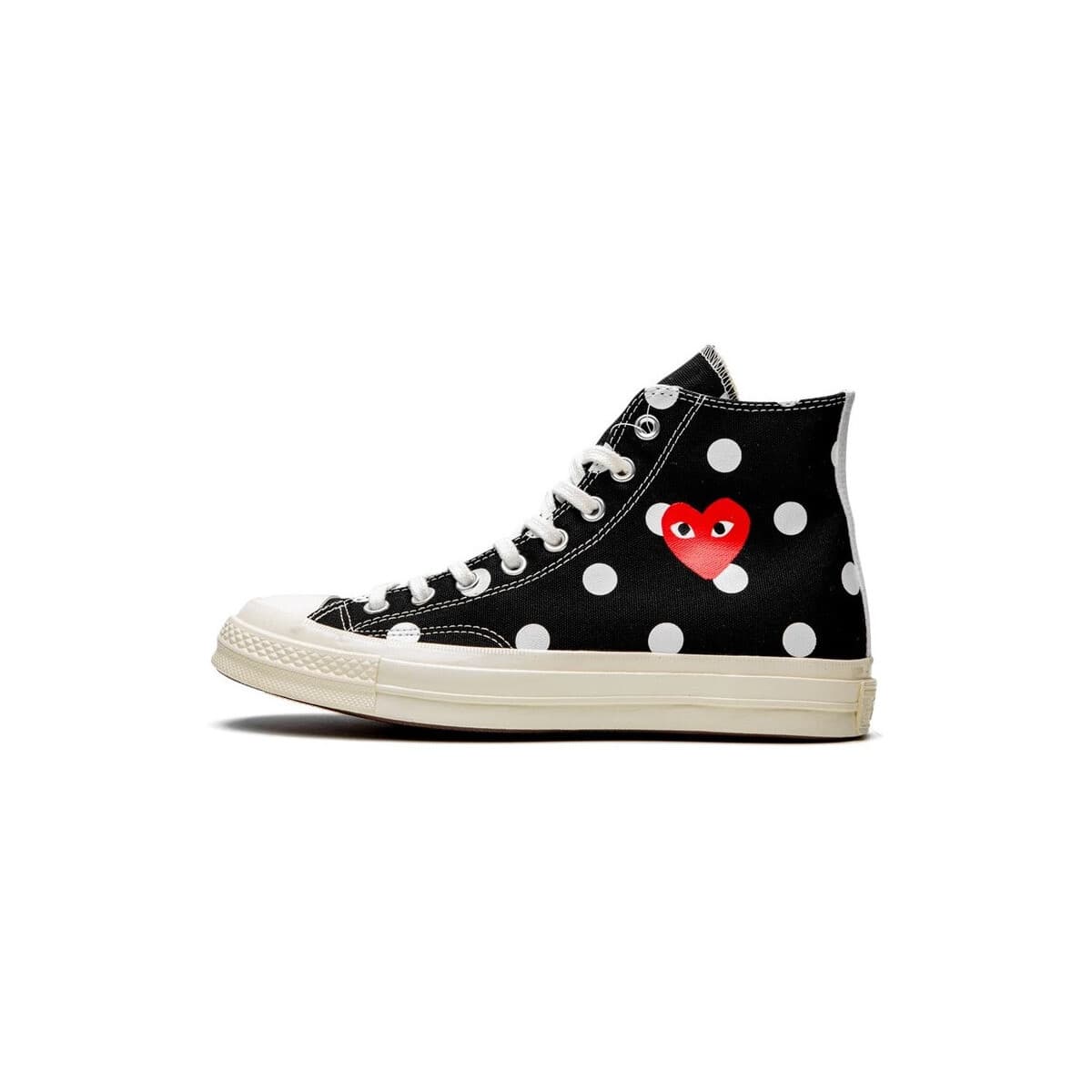 Sneakers Comme Des Garcons Converse Play à Pois Noir Haute