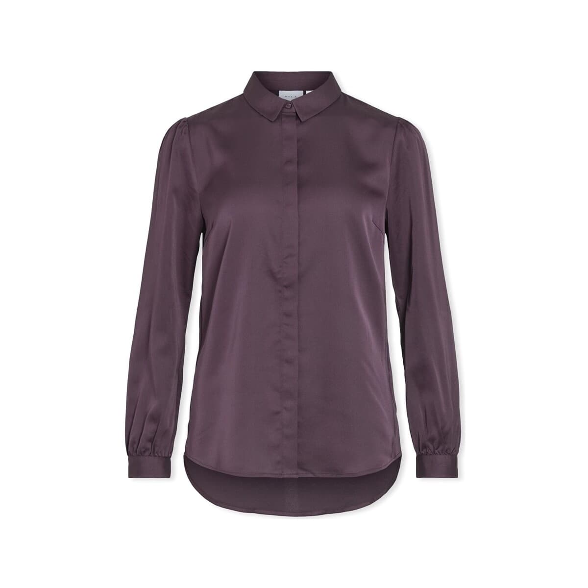 Μπλούζα Vila Noos Ellette Satin Shirt L/S - Perfect Plum