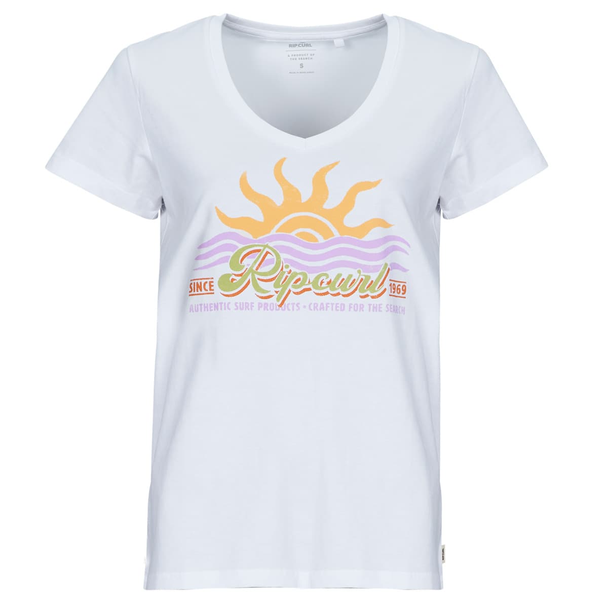 T-shirt με κοντά μανίκια Rip Curl CALA V NECK
