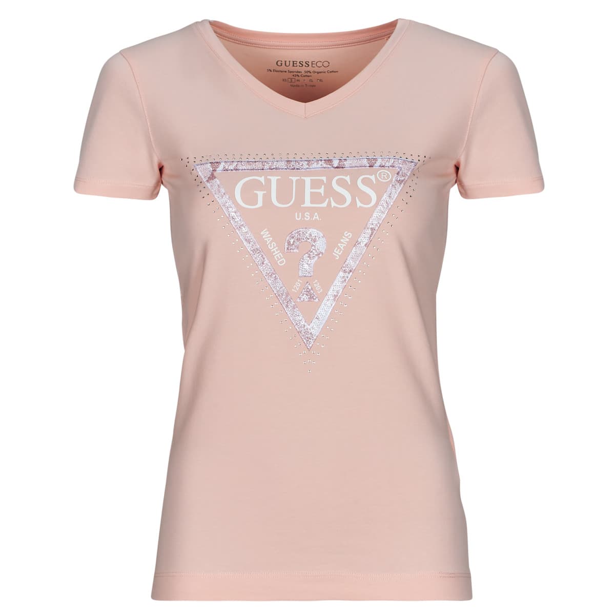 T-shirt με κοντά μανίκια Guess VN PYTHON TRIANGLE