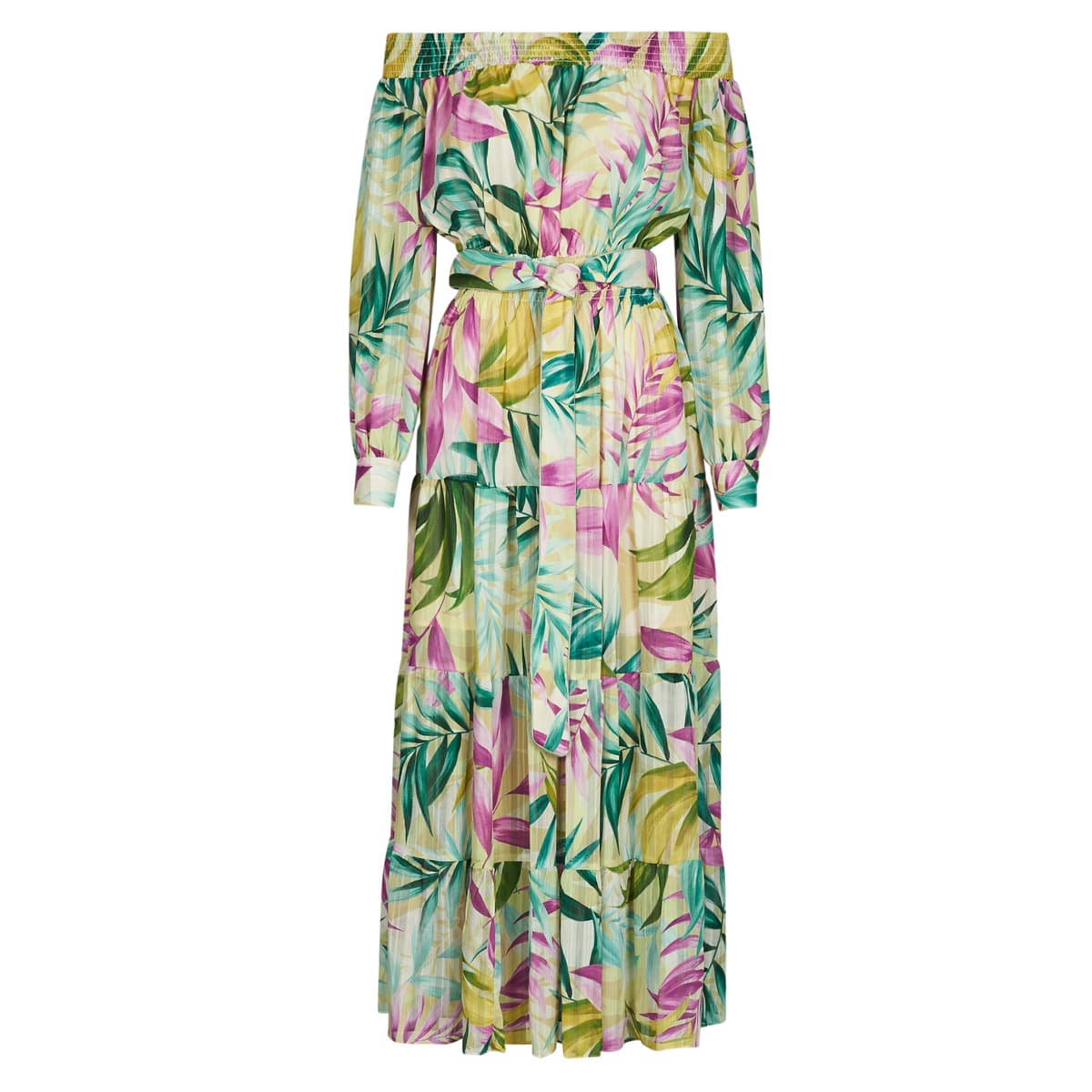 Μακριά Φορέματα Guess JOSEE OFF SHOULDER