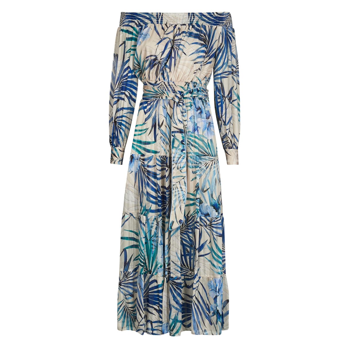 Μακριά Φορέματα Guess JOSEE OFF SHOULDER