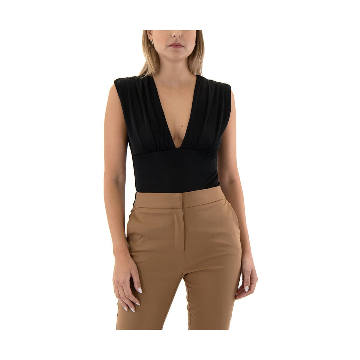 Μπλουζάκια με μακριά μανίκια My T Wearables SLEEVELESS V NECK BODYSUIT WOMEN