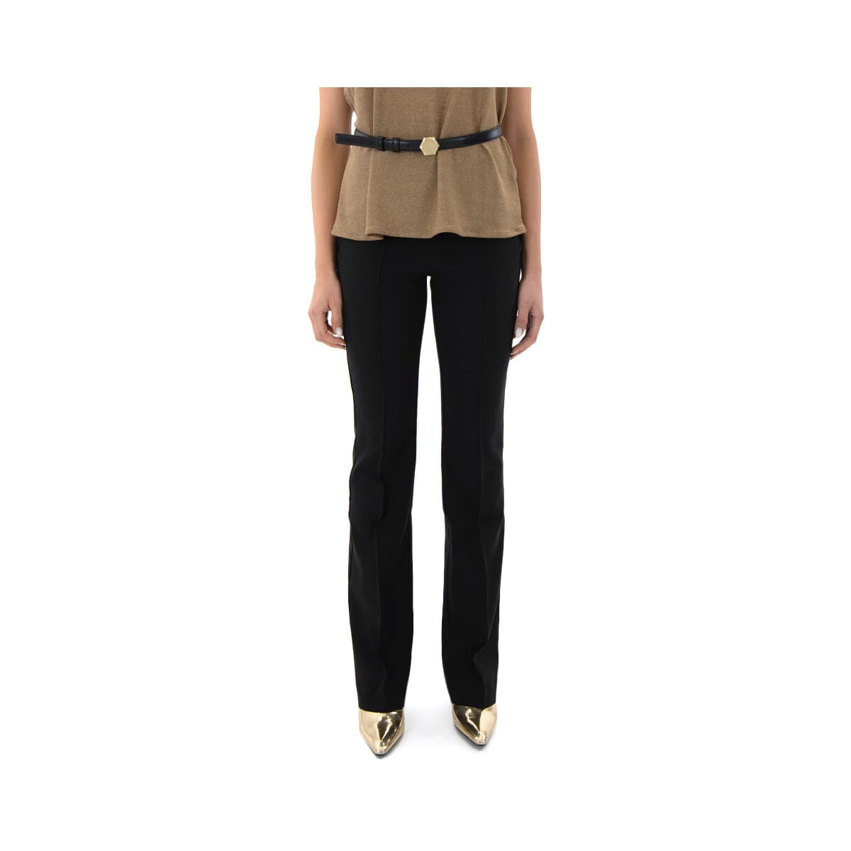 Παντελόνια My T Wearables ELASTIC HIGH WAIST BOOTCUT FIT PANTS WOMEN