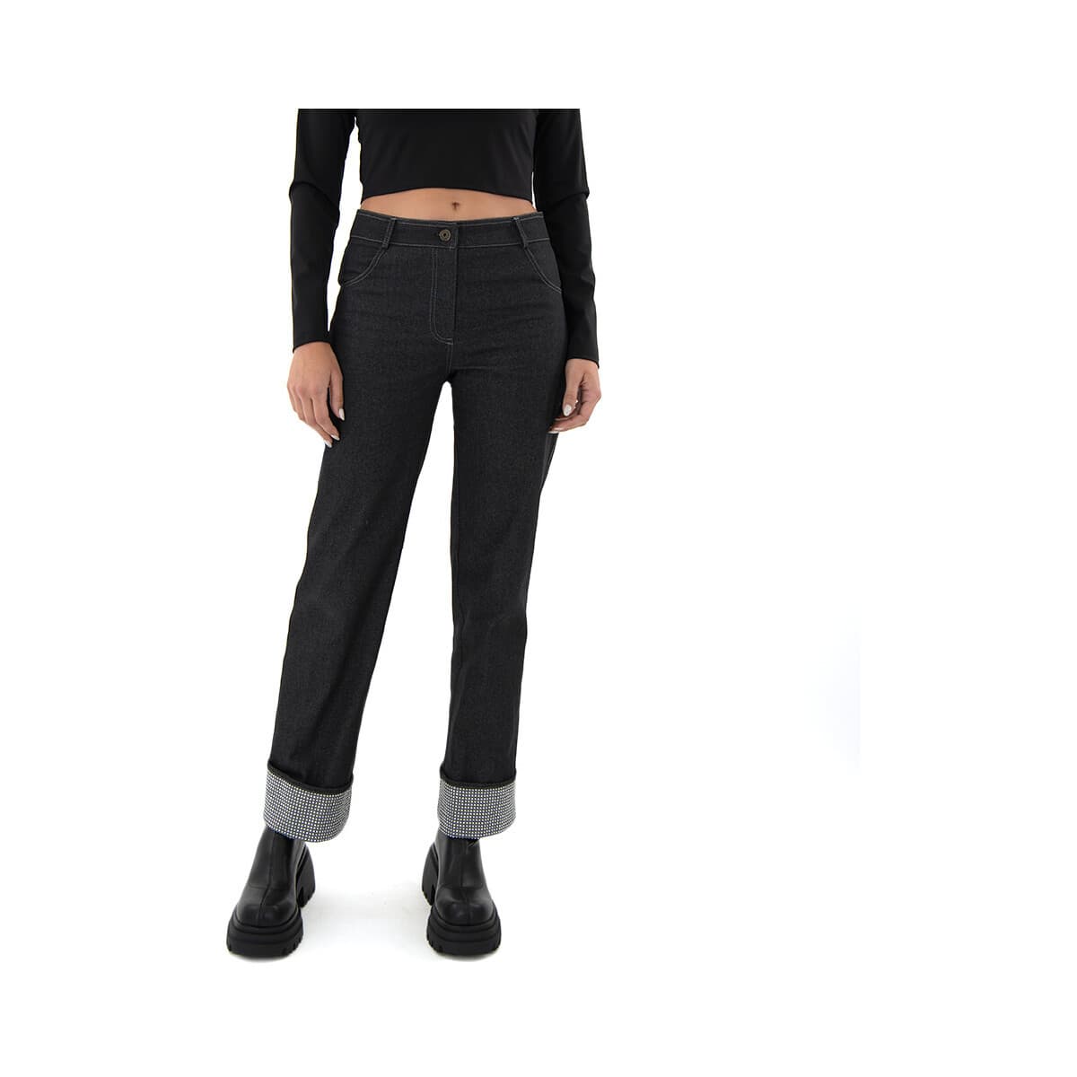 Jeans Access Fashion LOW WAIST STRAIGT FIT JEANS WOMEN