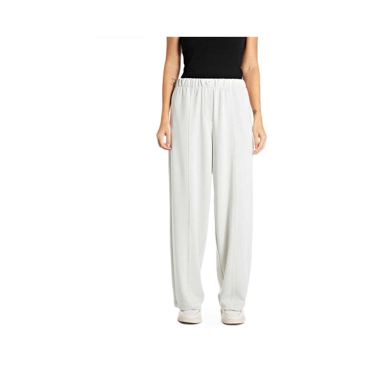 Παντελόνια Replay STRETCH HIGH WAIST WIDE LEG PANTS WOMEN