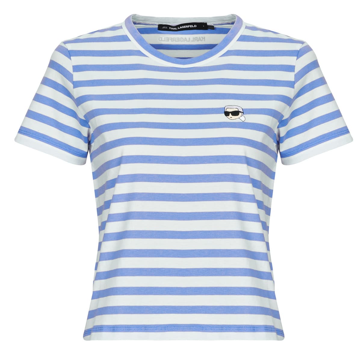 T-shirt με κοντά μανίκια Karl Lagerfeld IKON STRIPE BOXY T-SHIRT