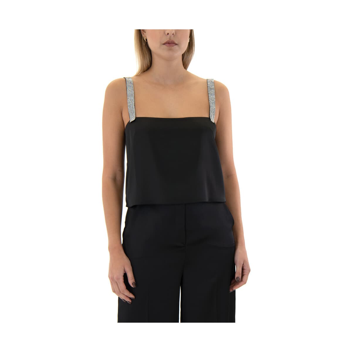 Μπλουζάκια με μακριά μανίκια Dolce Domenica PHILLIPPA SATIN CROP TOP WOMEN