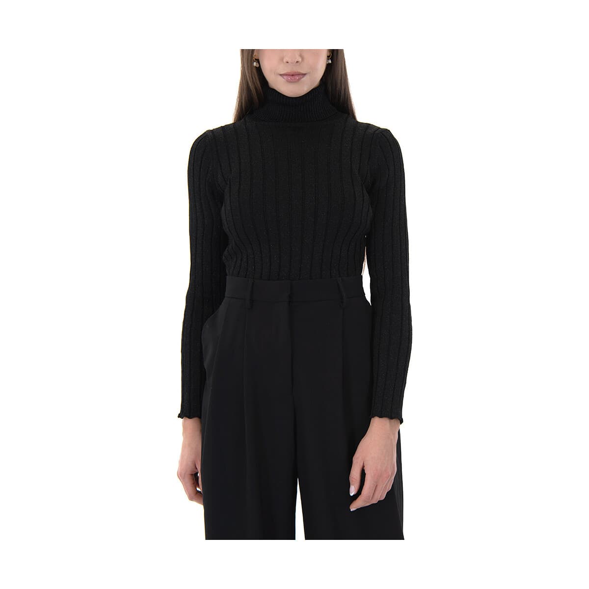 Μπλουζάκια με μακριά μανίκια Moutaki KNIT TURTLENECK FITTED BLOUSE WOMEN