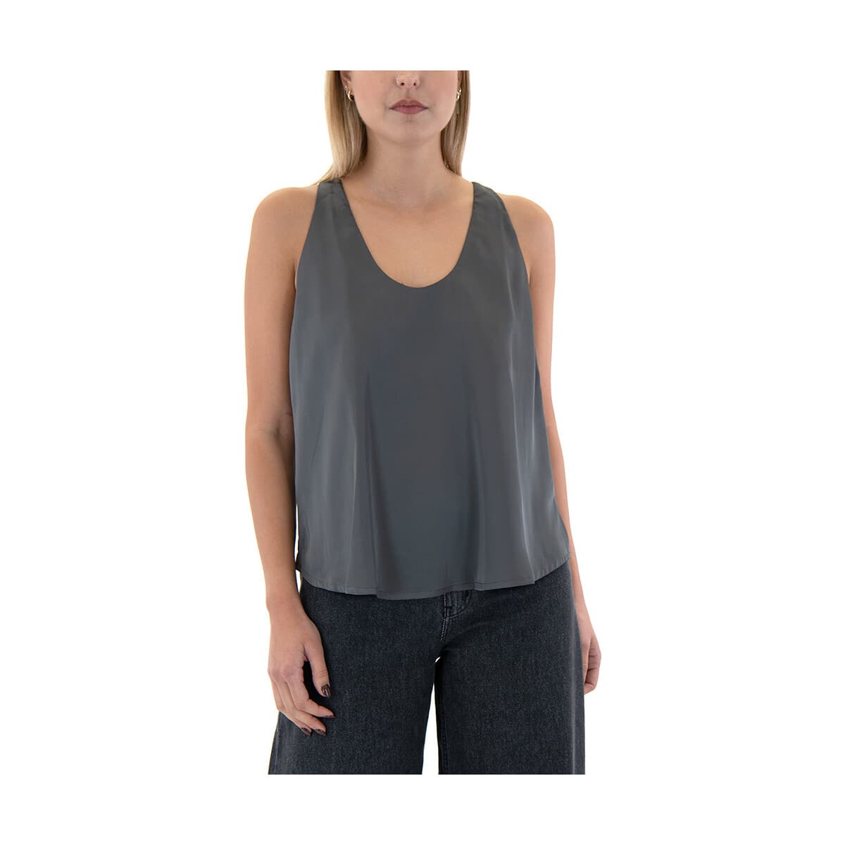 Μπλουζάκια με μακριά μανίκια My T Wearables SATIN SLEEVELESS TOP WOMEN