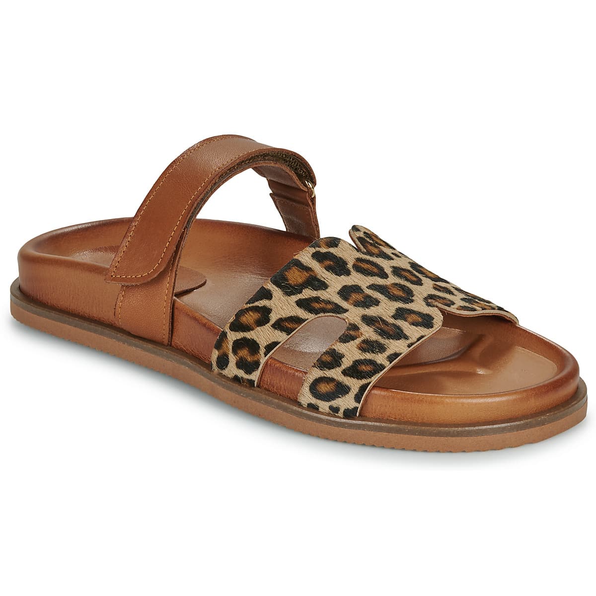 Mules Exé Shoes 967-KIMOLOS-LEOPARD-TAN