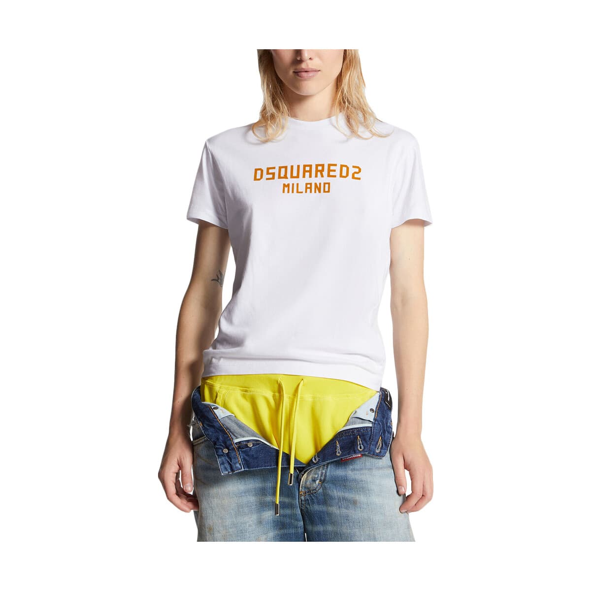 T-shirt με κοντά μανίκια Dsquared MILANO LOGO REGULAR FIT T-SHIRT WOMEN