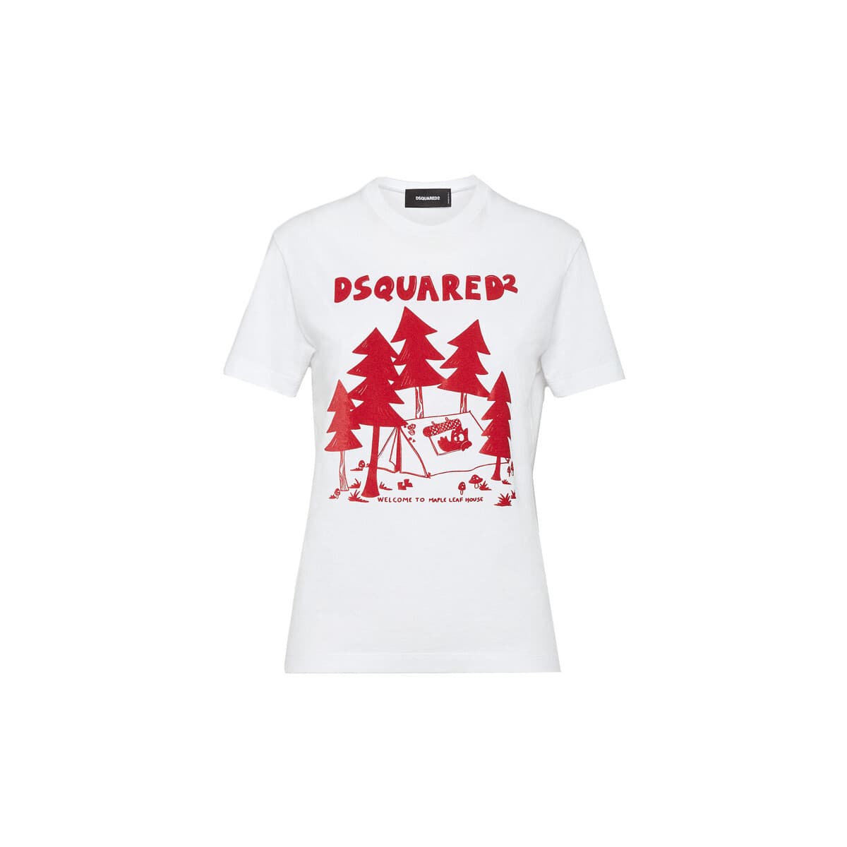 T-shirt με κοντά μανίκια Dsquared HOUSE LOGO REGULAR FIT T-SHIRT WOMEN