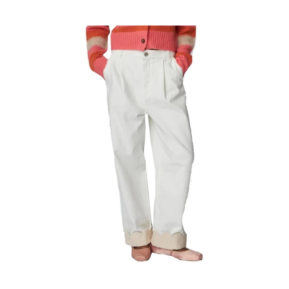 Παντελόνια Stella Nova TWO-TONED COTTON PANTS